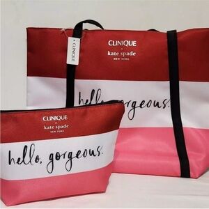 NWT Kate Spade for Clinique Tote and Cosmetic Bag